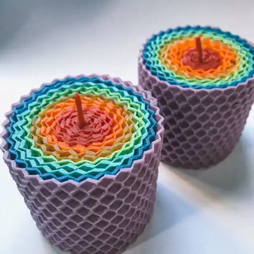 شمع موم عسلی فانتزی