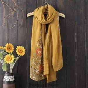 طرح گلدوزی روی شال