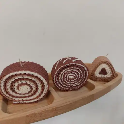 شمع موم عسلی فانتزی