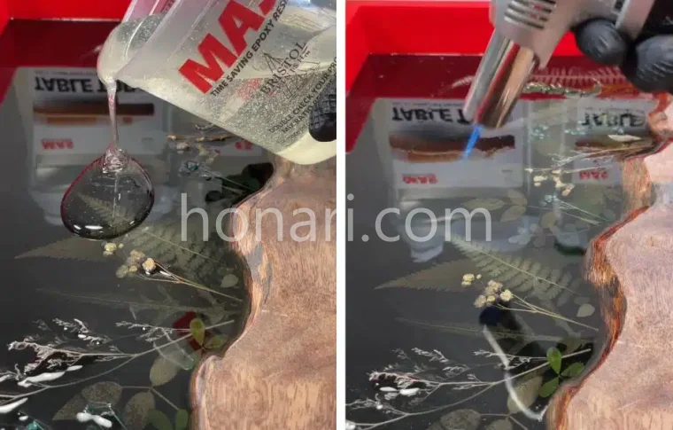 گرفتن حرارت روی سینی اپوکسی رزین