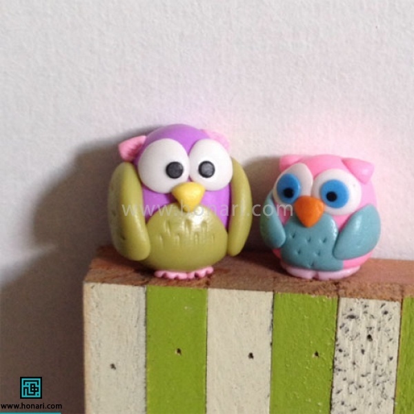 آموزش عروسک خمیری جغد-مرحله 22 کار نهایی شما میتونید سایر آموزش ساخت عروسک خمیری با خمیر فیمو را نیز مشاهده کنید