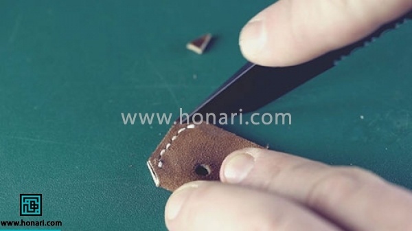 اموزش دوخت کاور چرمی کلید-مرحله 11 به این صورت.