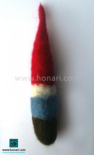 آموزش ساخت عروسک هفت کوتوله با الیاف کچه دوزی-مرحله 5 فرم کلی عروسک به این شکل درست میشود .