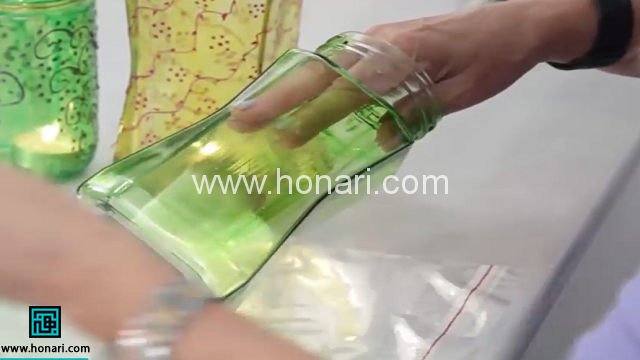 ساخت گلدان و جا شمعی با شیشه مربا