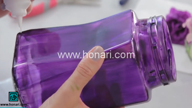 ساخت گلدان و جا شمعی با شیشه مربا