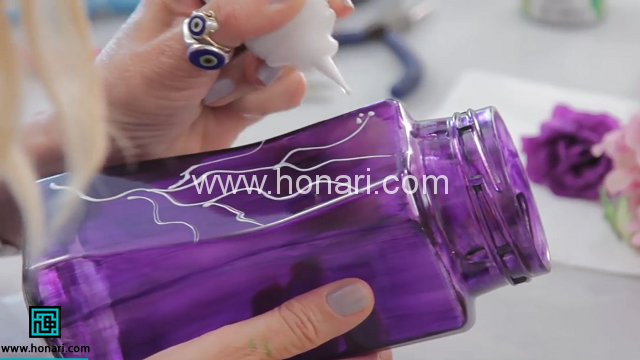 ساخت گلدان و جا شمعی با شیشه مربا