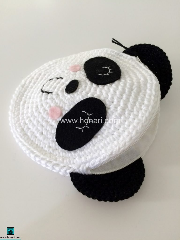 آموزش بافت کیف به شکل پاندا