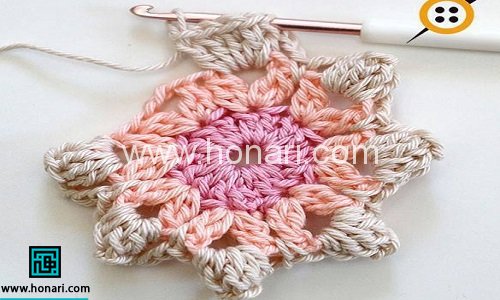 آموزش بافت روبالشی موتیف دکوراتیو