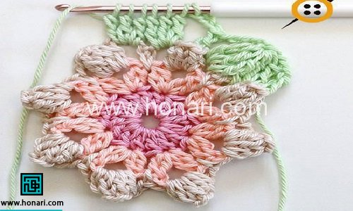 آموزش بافت روبالشی موتیف دکوراتیو