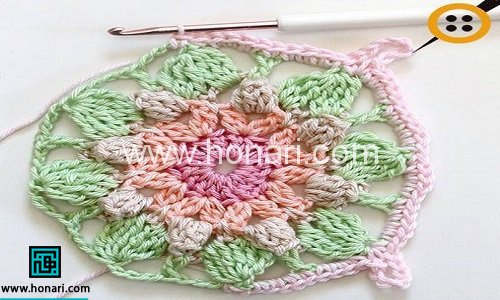 آموزش بافت روبالشی موتیف دکوراتیو