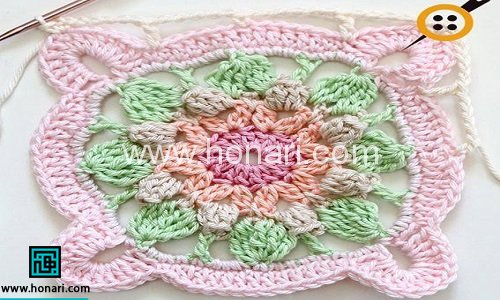 آموزش بافت روبالشی موتیف دکوراتیو