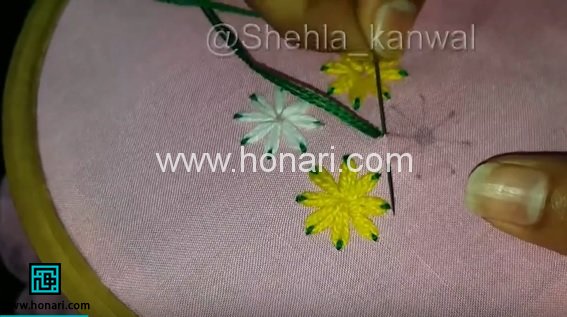 آموزش گلدوزی ساده با دست