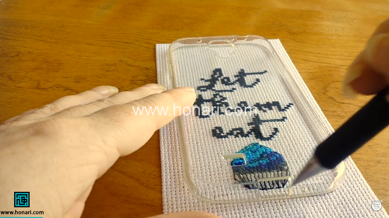 آموزش ساخت قاب موبایل شماره دوزی شده