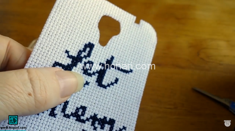 آموزش ساخت قاب موبایل شماره دوزی شده