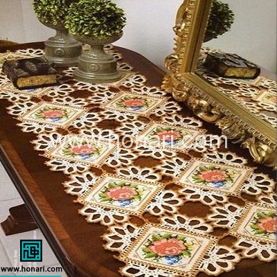 آموزش دوخت رومیزی با شماره دوزی و قلاب بافی