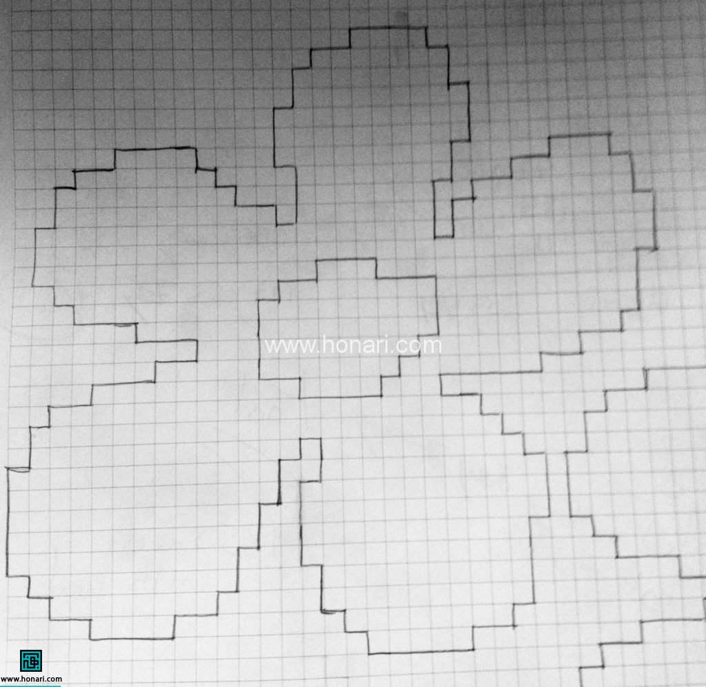 طرح شماره دوزی برای رومیزی