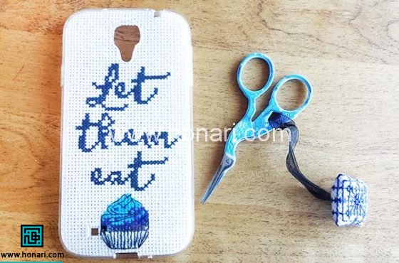 آموزش ساخت قاب موبایل شماره دوزی شده