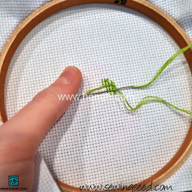 آموزش تصویری شماره دوزی روی بافتنی