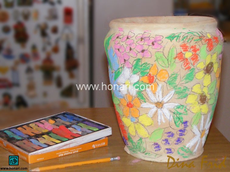 معرق کاشی روی سفال