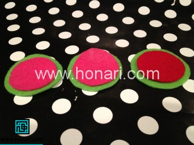 ساخت گیره مو به شکل هندوانه