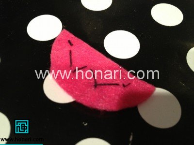 ساخت گیره مو به شکل هندوانه