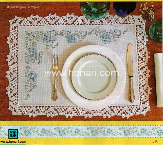 طرح شماره دوزی برای رومیزی