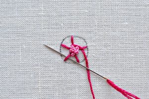 آموزش گلدوزی گل ساده