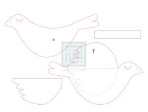 الگوی کیف پرنده طرح چرم