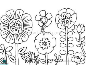 طرح کارتونی گل