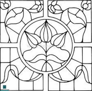 طرح نقاشی گل 5 تکه