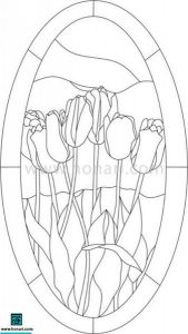 طرح نقاشی دشت لاله