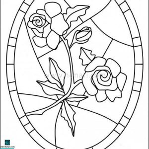 طرح نقاشی گل رز