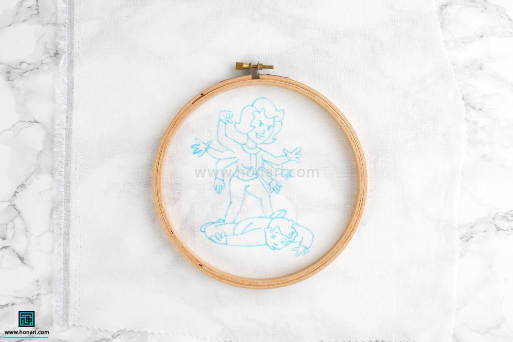 گلدوزی با کارگاه