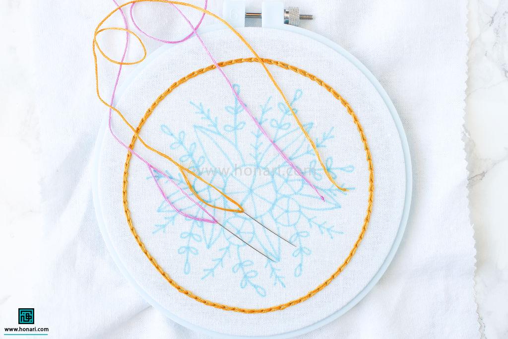 گلدوزی گل عنکبوتی