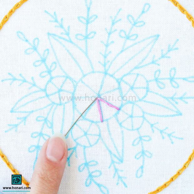 آموزش دوخت گل عنکبوتی