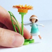 نمونه‌کار آموزش ملیله کاغذی (کوئیلینگ)