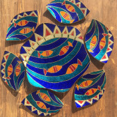 نمونه‌کار آموزش ظروف هفت سین ویترای طرح ماهی
