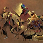 نمونه‌کار آموزش نقاشی روی کاهگل