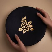 نمونه‌کار آموزش تکنیک کار با ورق طلا