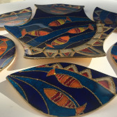 نمونه‌کار آموزش ظروف هفت سین ویترای طرح ماهی