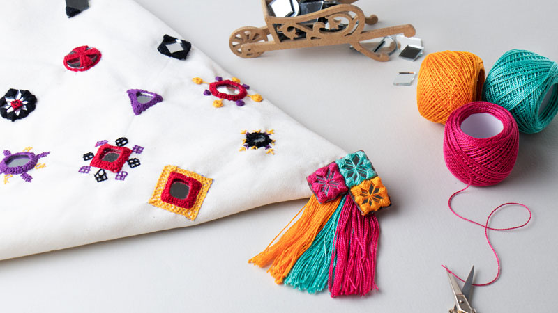 آموزش آینه دوزی