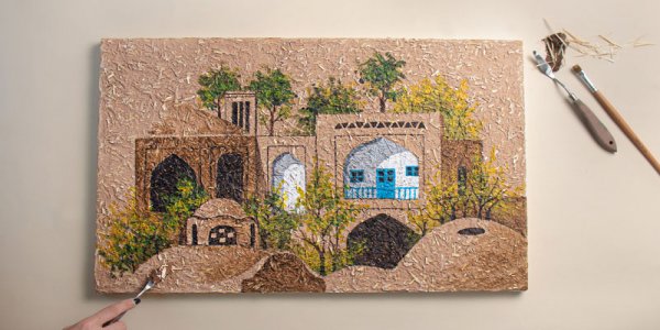 آموزش نقاشی روی کاهگل