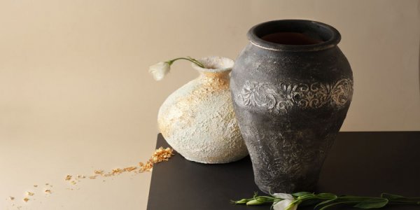 آموزش پتینه گلدان سفالی