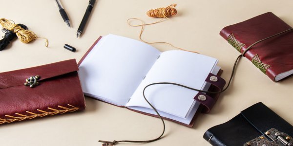 آموزش دوخت دفتر با جلد چرمی