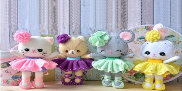 آموزش عروسک نمدی  بالرین