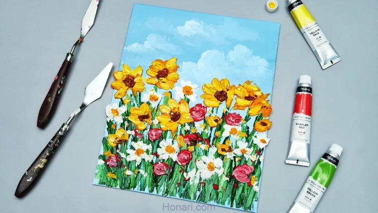 انتخاب کاردک برای کار با رنگ اکریلیک