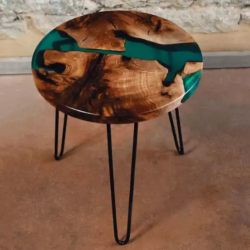 مدل میز چوبی با رزین