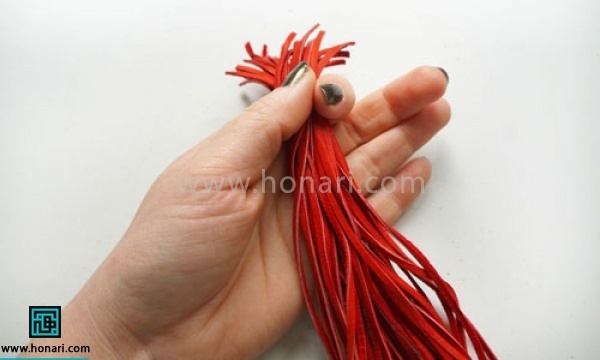 اموزش ساخت آویز چرمی -مرحله 4 آنها هارا مرتب کرده