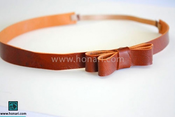 اموزش تل سر چرم دوزی پاپیون-مرحله 11 کار نهایی چرم دوزی