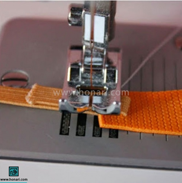 اموزش تل سر چرم دوزی پاپیون-مرحله 9 کِش را از داخل آن عبور داده و میدوزیم